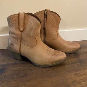 ARIAT WOMENS DARLIN SIDE ZIP - REAL LEATHER COWBOY BOOTS